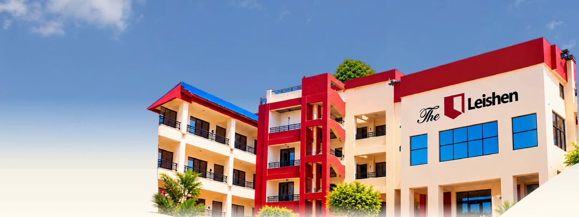 The Leishen in Bungoma: the entrance block with its balconied wings, under the hotel's own signage